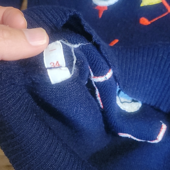 Vintage 60s 70s Golf Sweater L Unisex - Picture 8 of 10